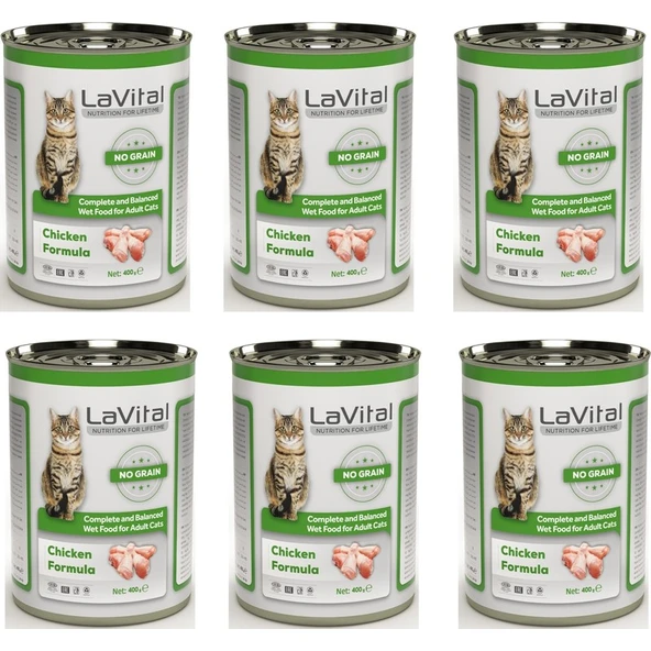 La Vital Tahılsız Tavuklu Kedi Konservesi 400 Gr. x 6 Adet ürün görseli 1