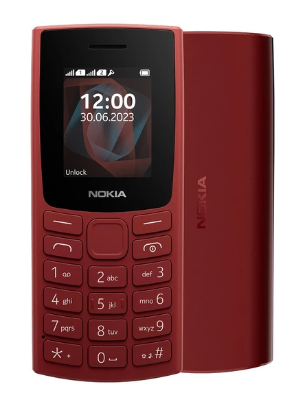 Nokia 105 TA-1557 Tuşlu Cep Telefonu Kırmızı (2 Yıl Türkiye Distribütör Garantili) ürün görseli 1