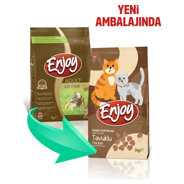 Enjoy Tavuk Etli Kedi Maması 1 kg x 2 Adet - Resim 2