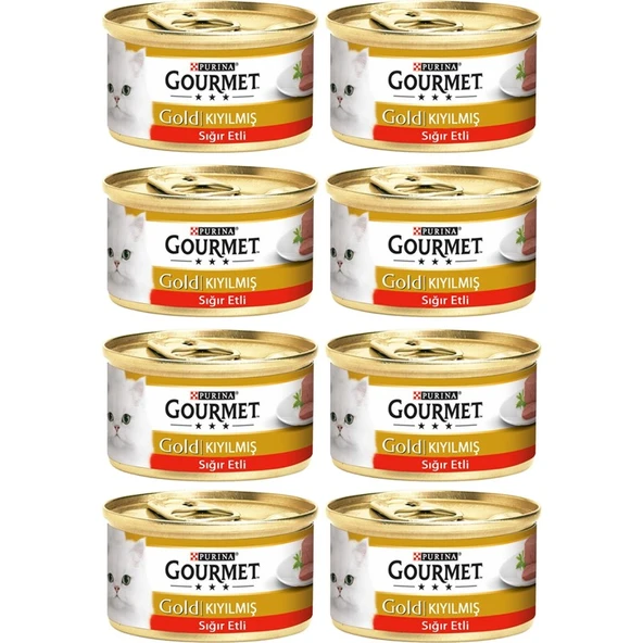 8 Adet Purina Gourmet Gold Kıyılmış Sığır Eti 85 gr ürün görseli 1