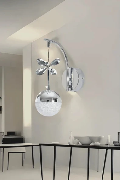 Marsel Lighting SANDY Şık Sarkıt 3 Renk Krom Kaplama Oturma Yatak Mutfak Çocuk Odası Duvar Led Aplik ürün görseli 1