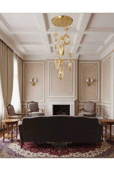 Marsel Lighting ayla 6lı gold avize ürün görseli 1