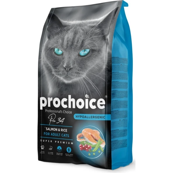 Prochoice 34 Somonlu ve Pirinçli Yetişkin Kedi Maması 2 kg ürün görseli 1