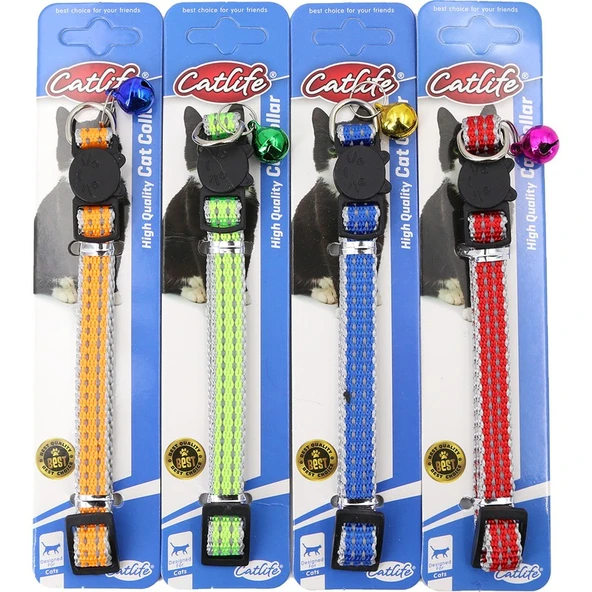 Catlife  Kediler Için Zilli Boyun Tasması Mix Color ürün görseli 1