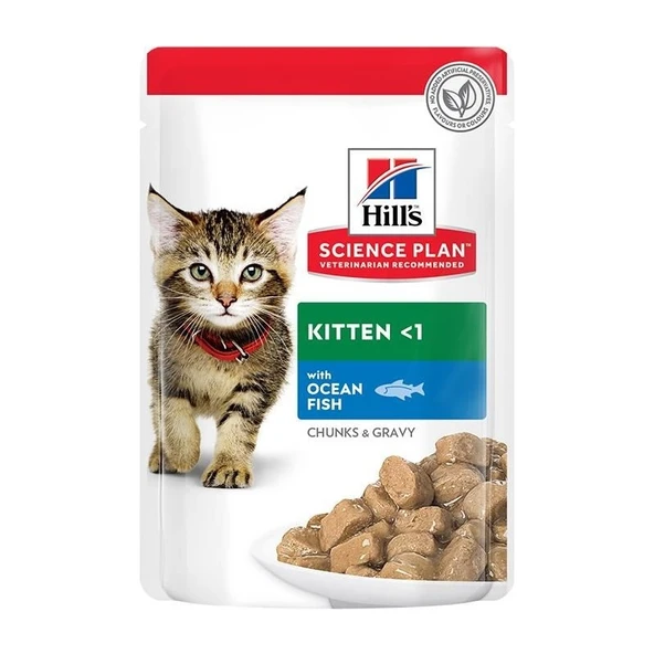 Hill’s Science Plan Pouch Okyanus Balıklı Yaş Yavru Kedi Maması – 3X85 gr - Resim 2
