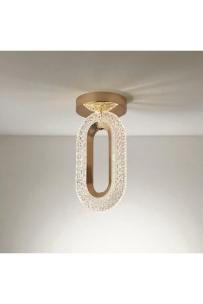 Marsel Lighting SERRA PLAFONYER Ledli Avize Tavana Sıfır Gold Sarı Gövde 3 Renk Modu Koridor yatak Odası Çocuk Odası ürün görseli 1