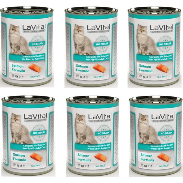 La Vital Tahılsız Somonlu Kedi Konservesi 400 Gr. x 6 Adet ürün görseli 1