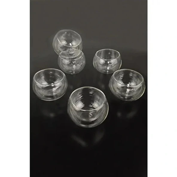 Çift Cidarlı Cam Reçellik 6 Adet - Resim 2