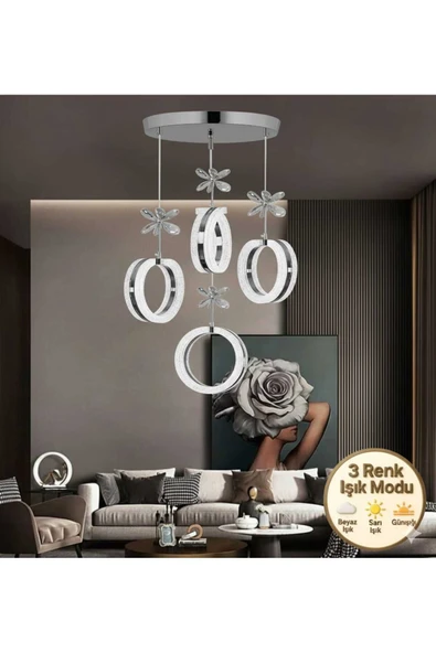 Marsel Lighting SEREİN 4LÜ KROM AVİZE ürün görseli 1