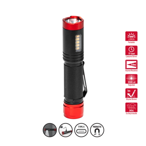 İzeltaş 1000 LM Led El Feneri 14000 005346 ürün görseli 1