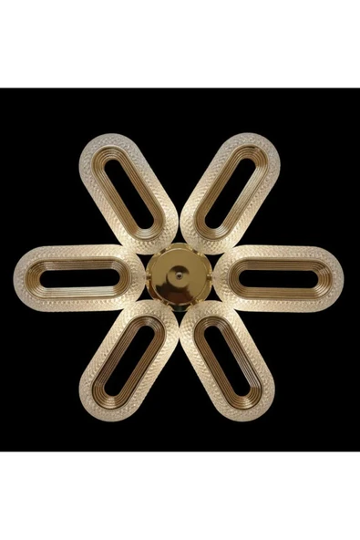 Marsel Lighting SERRA 6LI GOLD AVİZE 3 RENK LED SECENEKLİ SALON OTURMA ODASI AVİZE - Resim 3