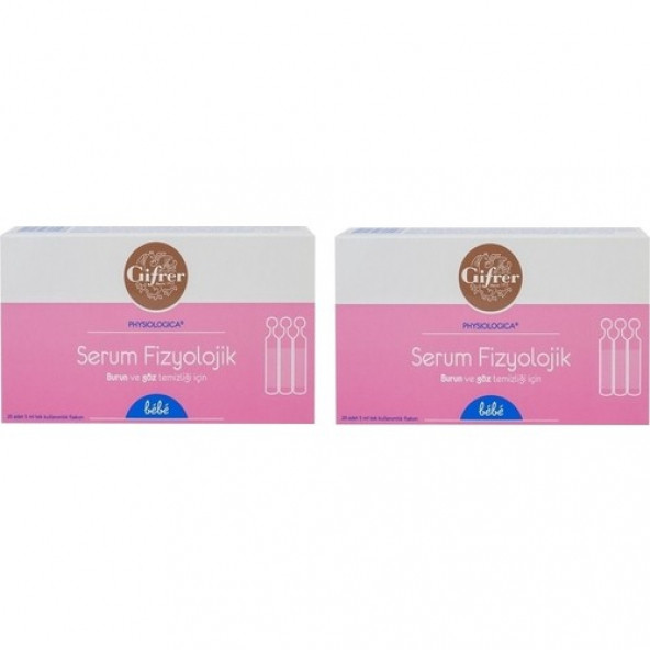 Gifrer Serum Fizyolojik 5 ml 20 Flakon 2 adet