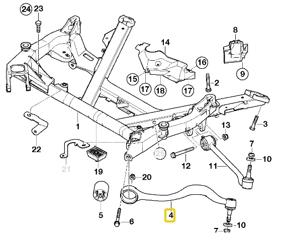 BMW E39 VE Z8 FROW SAĞ ÜST SALINCAK KOLU 31121141718 ürün görseli