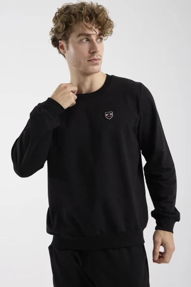 Kapitone Yelekli Üçlü Eşofman Takım - Siyah - Resim 4