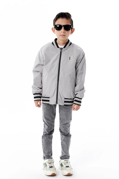 Erkek Çocuk Kapüşonlu Çift Taraflı Mevsimlik Yağmurluk 51364 - Resim 2