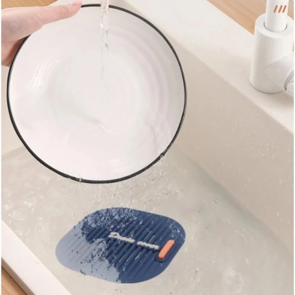 Süzgeçli Lavabo Gider Koruyucu Mat Gri - Resim 2