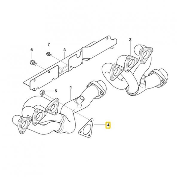 BMW E46 Z3 VE Z4 S54 M MOTOR EGZOZ MANİFOLD CONTASI 11627830667 - Resim 2