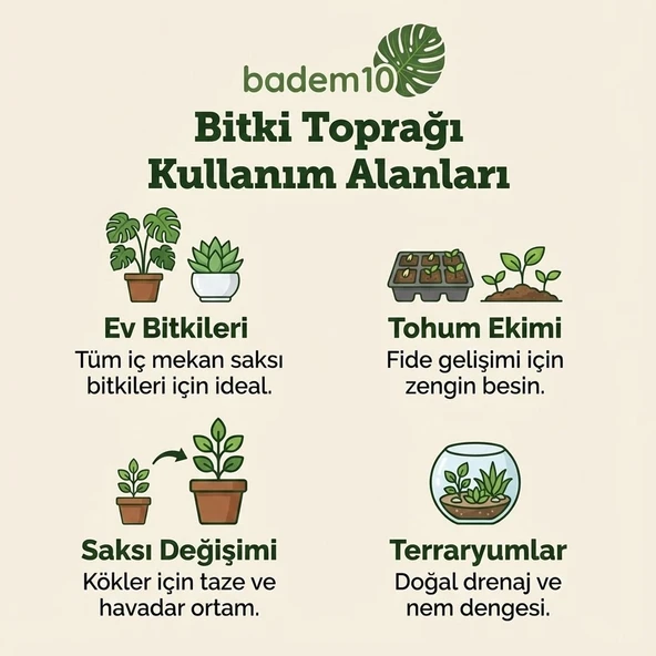 Bitki Bakım Seti 1 Adet 5 Litre Kaktüs Toprağı + 1 Adet 5 Litre Bitki Toprağı Toprak - Resim 4