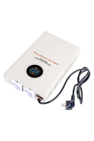 Powermaster SLIM-2000 Otomatik 2000 Watt Kombi Voltaj Regülatörü - Resim 4