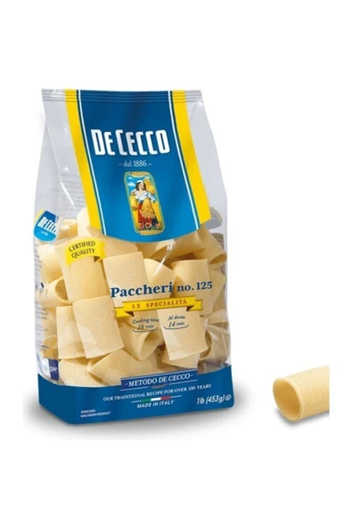 Dünyadan Hediyeler De Cecco Paccheri 500 G ürün görseli 1
