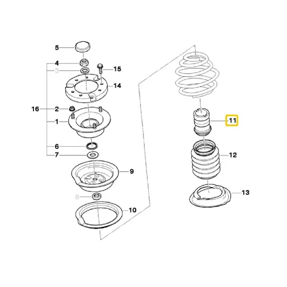 BMW ÖN AMORTİSÖR TAKOZU FEBİ OEM NO 31331140140 - Resim 2