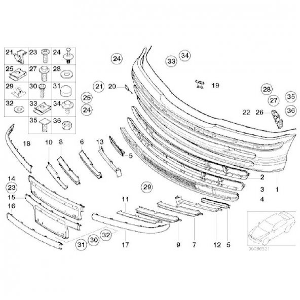 BMW E46 ÖN TAMPON SAĞ BAĞLANTI BRAKETİ OEM NO 51118195296 - Resim 3