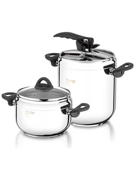 Hascevher 3,5 + 7,0 Lt Düdüklü Tencere Seti ürün görseli 1