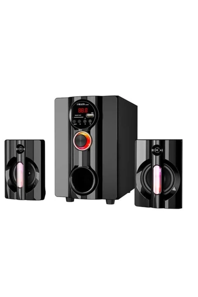 Mikado MD-95BT 20W Siyah Multimedya FM/BT/SD/USB Speaker Hoparlör 2+1 Ses Sistemi ürün görseli 1