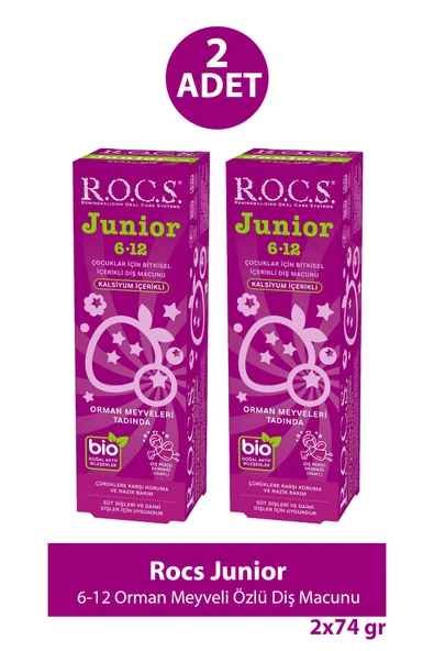 Rocs Junior 6-12 Orman Meyveli Özlü Diş Macunu 74 gr 2 Adet ürün görseli 1