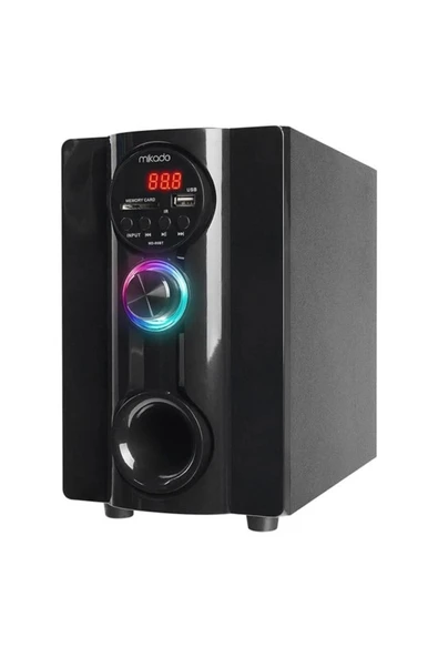 Mikado MD-95BT 20W Siyah Multimedya FM/BT/SD/USB Speaker Hoparlör 2+1 Ses Sistemi - Resim 3