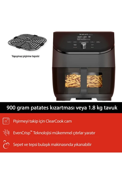 Instant Vortex Plus Clear Cook 5.7 lt Yağsız Fritöz - Resim 2