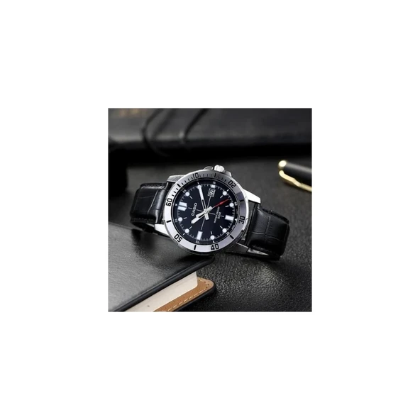 MTP-VD01L-1EVUDF Erkek Kol Saati Siyah Kadran 50M Suya Dayanıklı - Resim 3