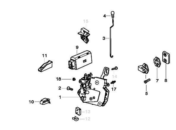 BMW 5 KASA KİLİT KARŞILIK PİMİ - Resim 5