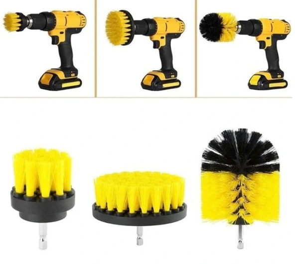 Matkap Ucuna Takılan 3'lü Fırça  Temizlik Seti ürün görseli 1