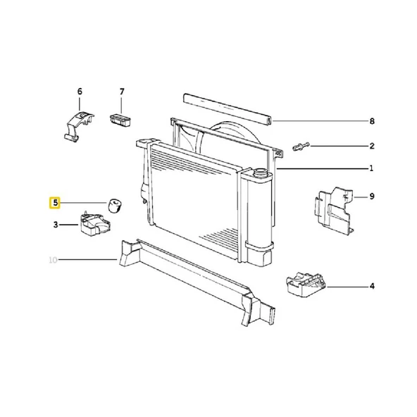 BMW RADYATÖR ALT LASTİK TAKOZU 17111178412 - Resim 3