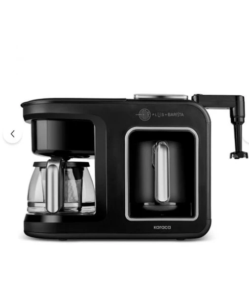 Karaca Hatır Plus Barista 6 In 1 Latte Cappucino ve Közde Türk Kahvesi Makinesi Black Silver ürün görseli 1