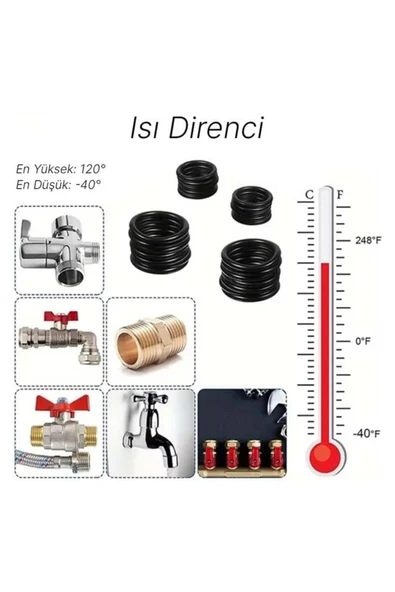 Powermaster PM-28533 800 Parça Kauçuk Conta Halka Seti O-Ring Nitril NBR Su Geçirmez - Resim 2