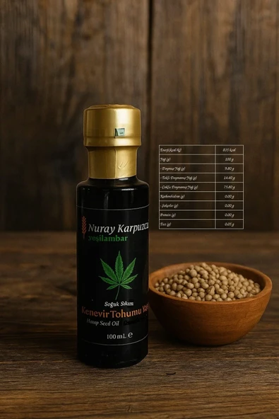 Kenevir Tohumu Yağı 100 ml Soğuk Sıkım - Resim 2