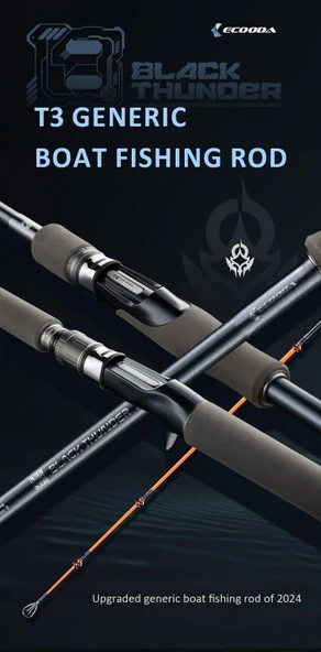 Ecooda Black Thunder 3 210cm 20-80g Boat-Tekne Kamışı - Resim 4