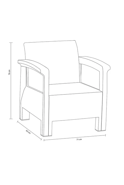 Holiday Amazon Üçlü Balkon Oturma Grubu - Resim 3