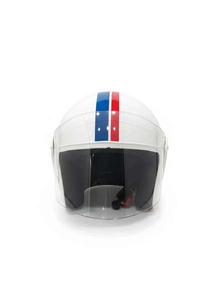 KASK ÇENE AÇIK BEYAZ - Resim 2