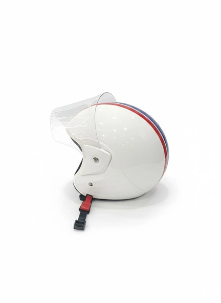 KASK ÇENE AÇIK BEYAZ - Resim 3