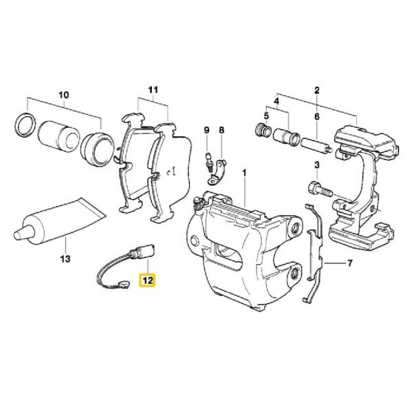 BMW E46 VE E85 ÖN FREN BALATA SENSÖRÜ OEM NO 34351164371 - 2