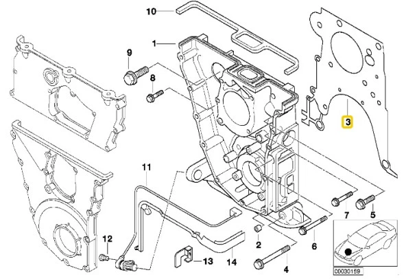 BMW M42 M43 VE M44 MOTOR ELRİNG ÖN KAPAK CONTASI 11141743032 - Resim 4