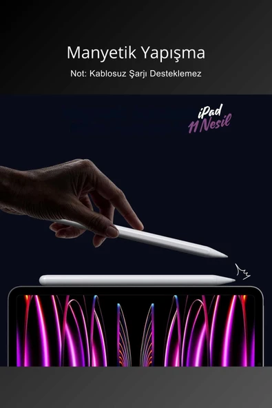 iPad A16 11 Nesil 2025 Avuç İçi Reddetme Özellikli Dokunmatik A3355 iPad Tablet Kalemi - Resim 3