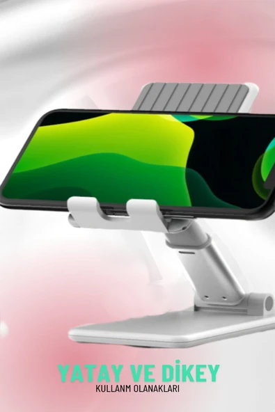 Qpen EH101 Katlanabilir Masaüstü Telefon Tablet Tutucu - Resim 3