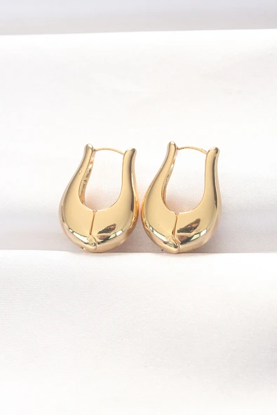 Pirinç Gold Renk Bombeli Küpe - TJ-BKP8878 ürün görseli 1