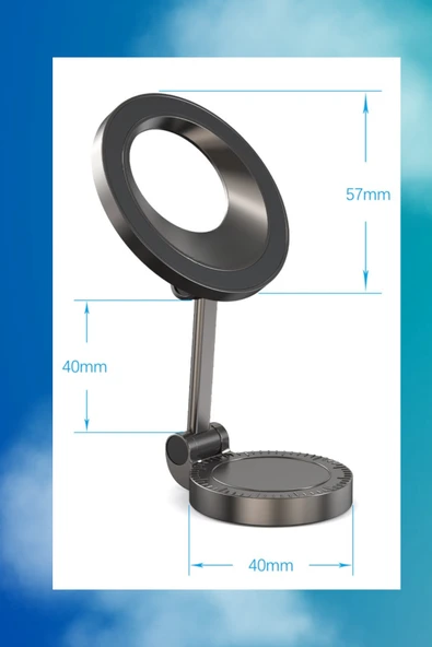 Qpen  EH235 Katlanabilir Manyetik Magsafe Araç Tutucu - Resim 3