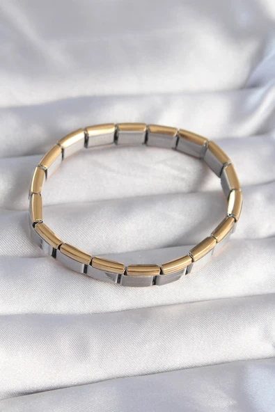 316L Çelik Çift Renk Yazılı Nomination Bileklik - TJ-BB6111 - Resim 2