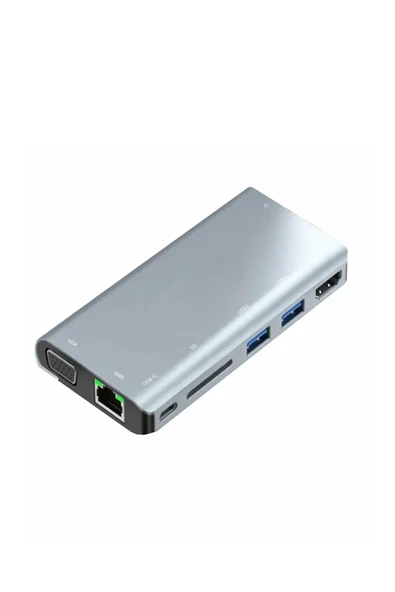 Qpen Hub W28 8 in 1 Usb-C Çok İşlevli Çoklayıcı Bağlantı İstasyonu ürün görseli 1